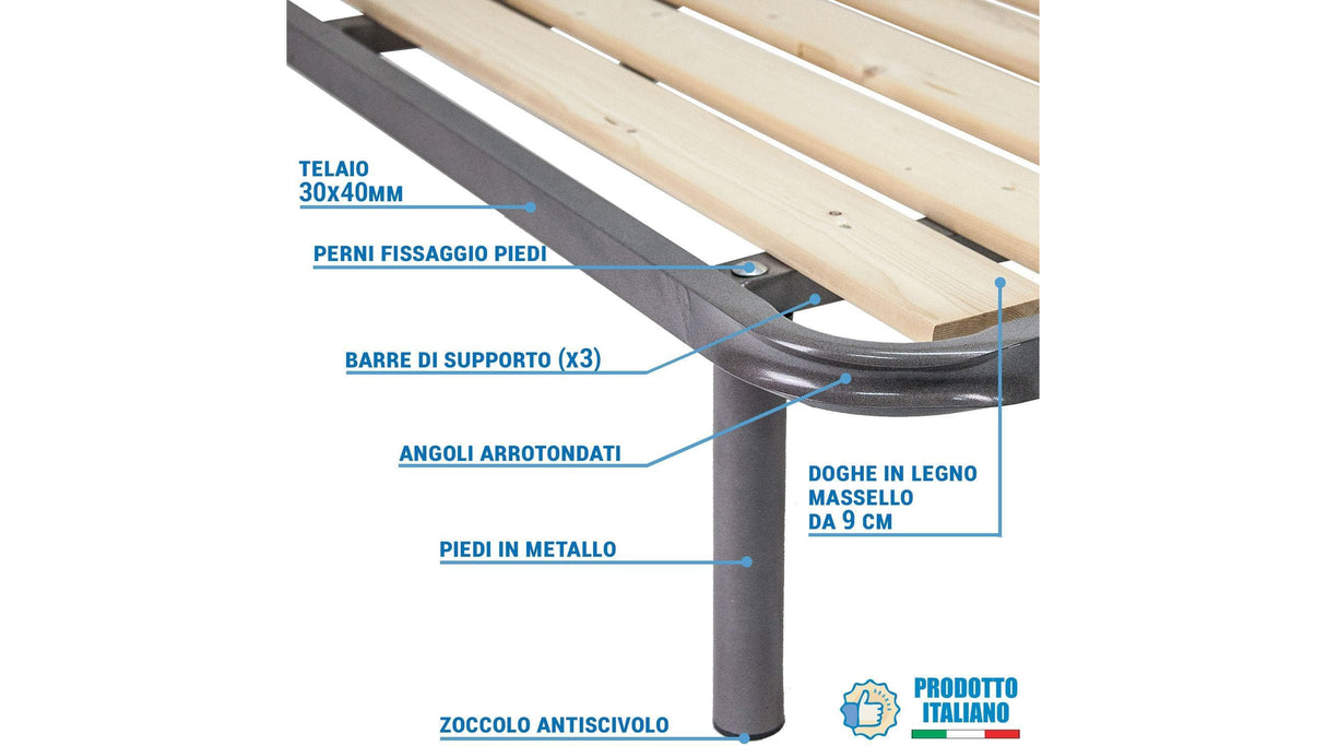 Rete in abete doghe verticali matrimoniale MAX-P