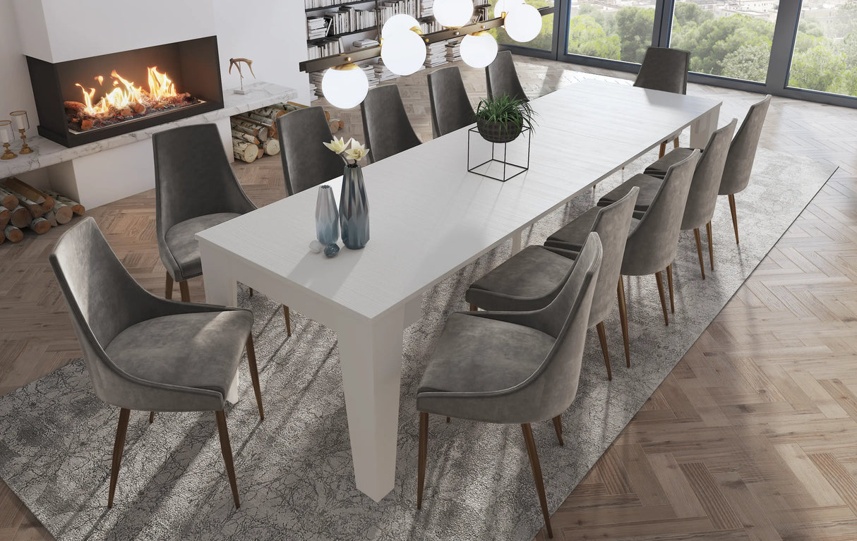 Consolle allungabile ADRIANA Bianco Frassino