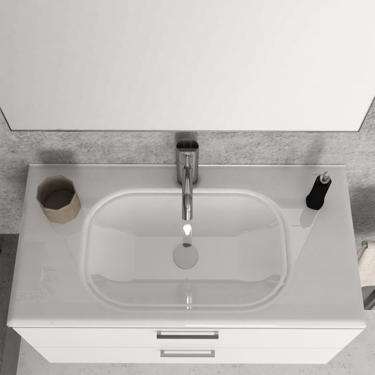 Componibile bagno ALICE 100 Bianco Lucido