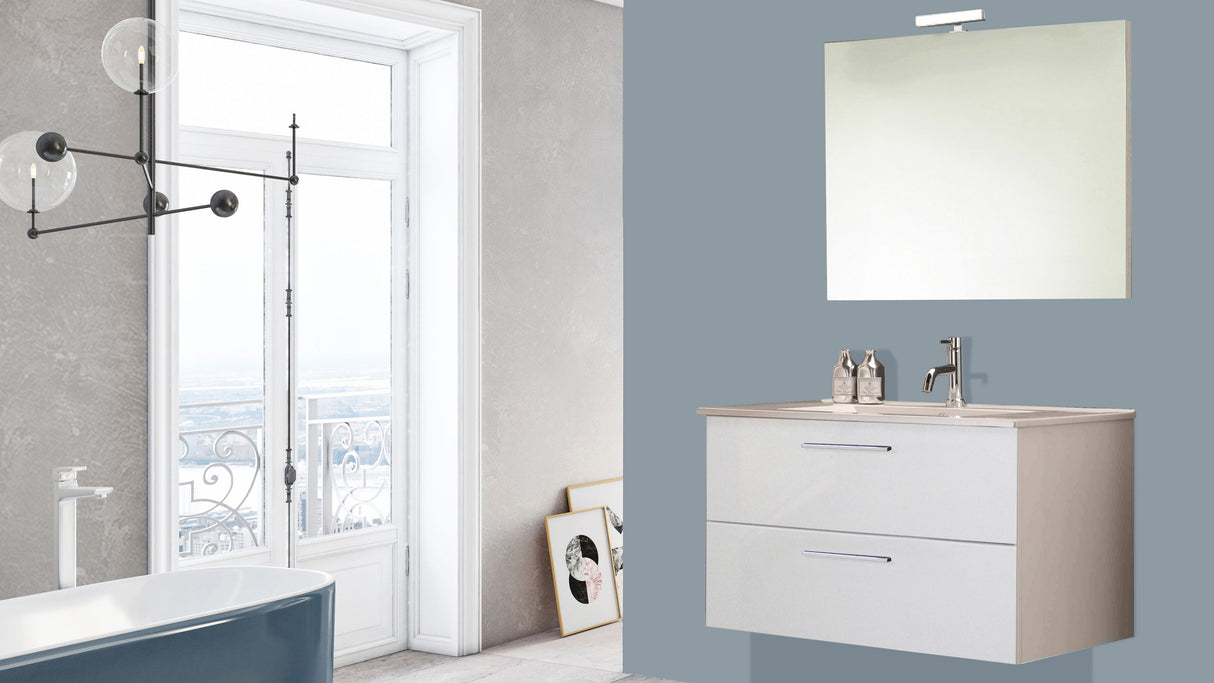 Componibile bagno ALICE 100 Bianco Lucido