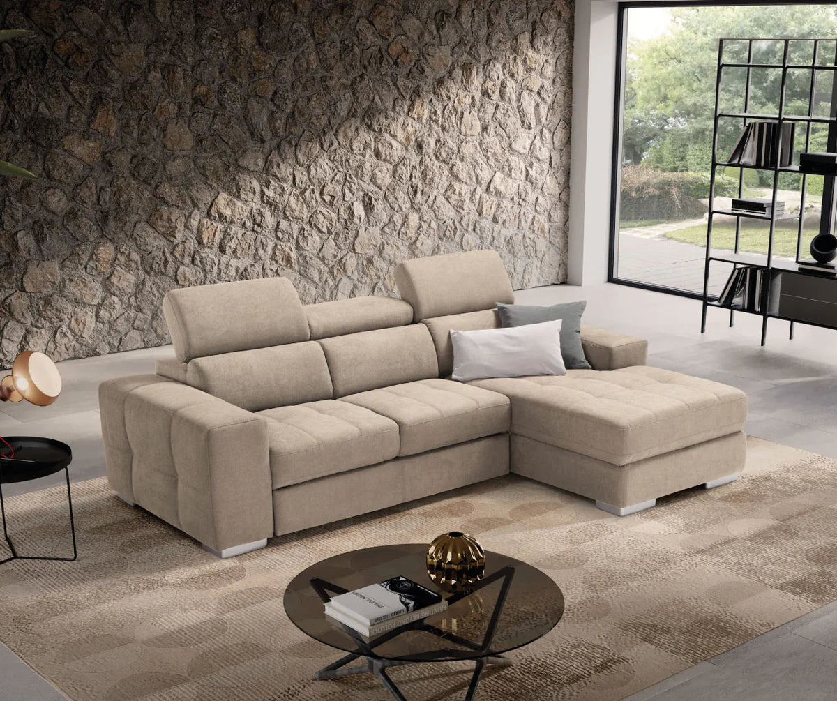 Divano MARTINA chaise longue carrello letto estraibile