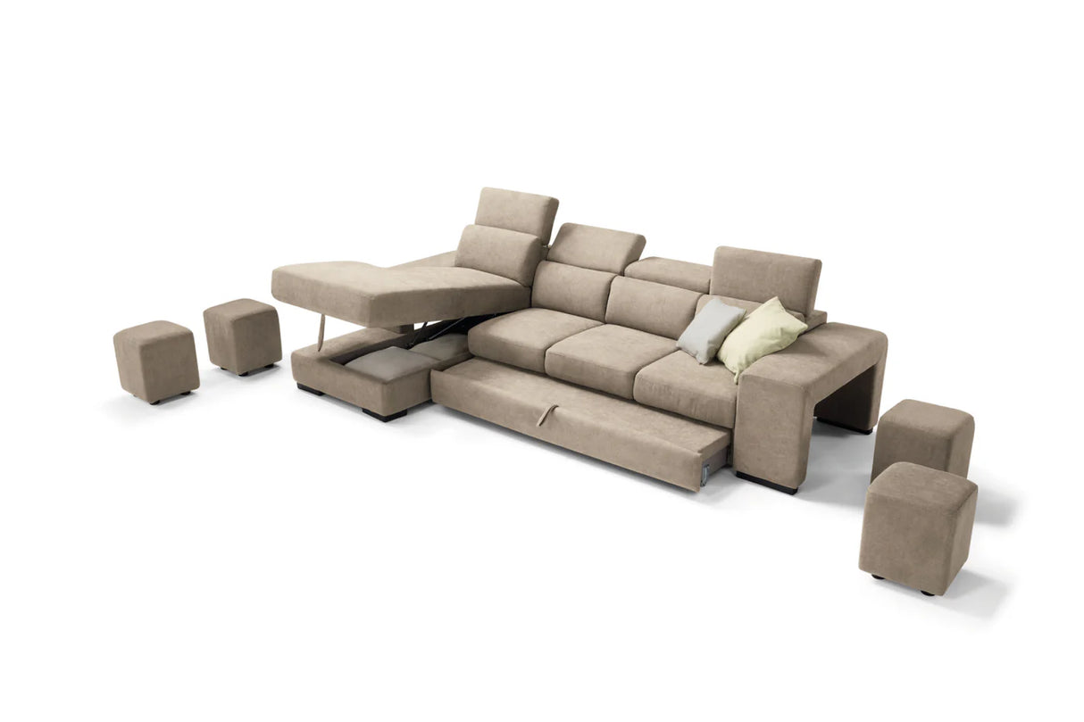 Divano TALENTO chaise longue, 3 posti max