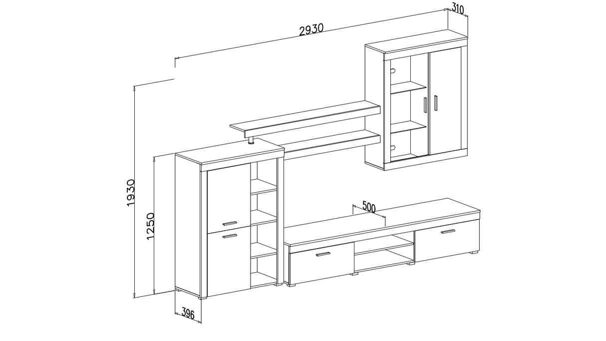 Parete Soggiorno Camberra Eastwood