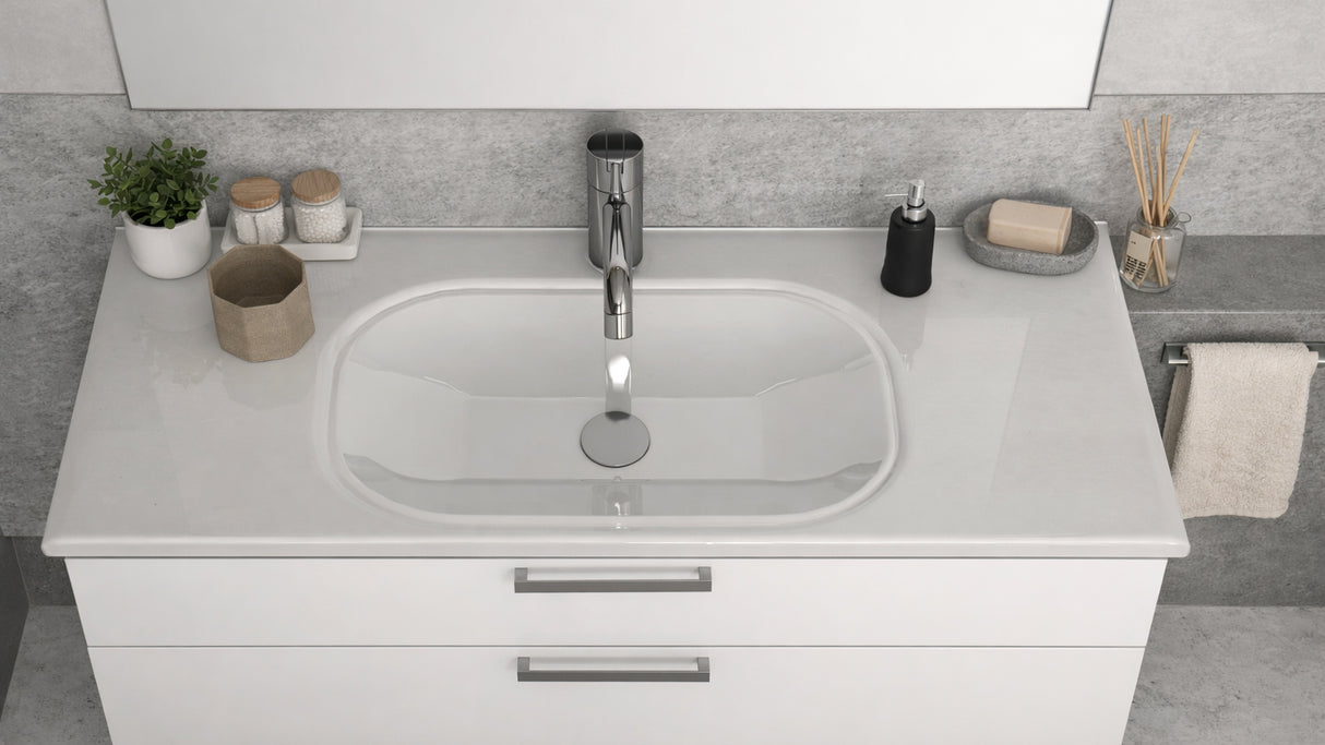 Componibile bagno sospeso ALICE 80 BIANCO LUCIDO