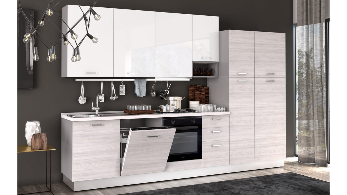 Cucina Flora 330 cm con lavastoviglie
