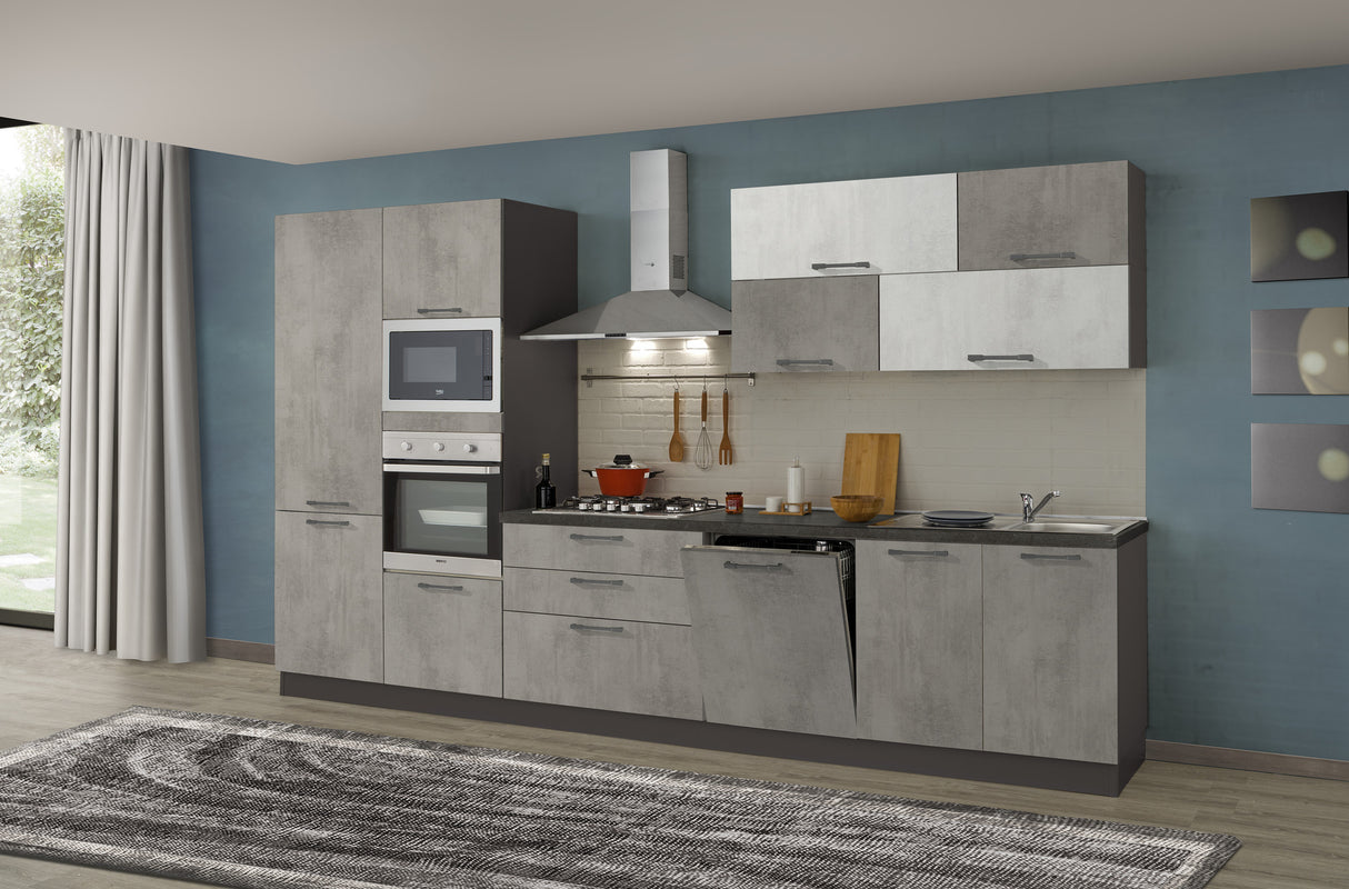 Cucina Grecia 360 cm con lavastoviglie