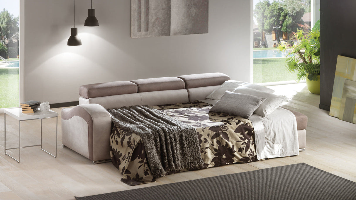 Divano DANIELA angolare con chaise longue reversibile