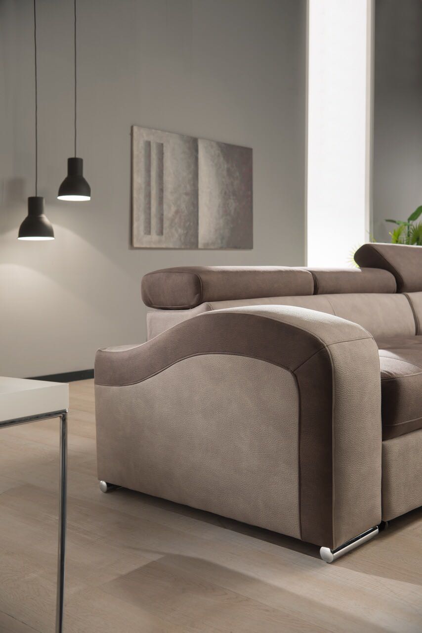 Divano DANIELA angolare con chaise longue reversibile