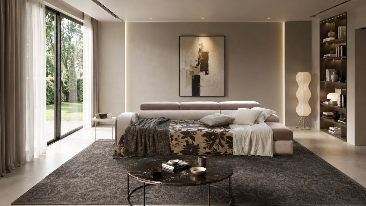 Divano DANIELA angolare con chaise longue reversibile