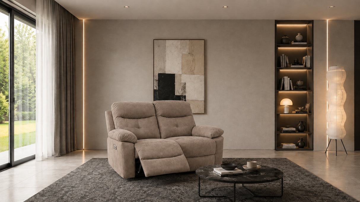Divano EMMA 2 posti con recliner elettrico