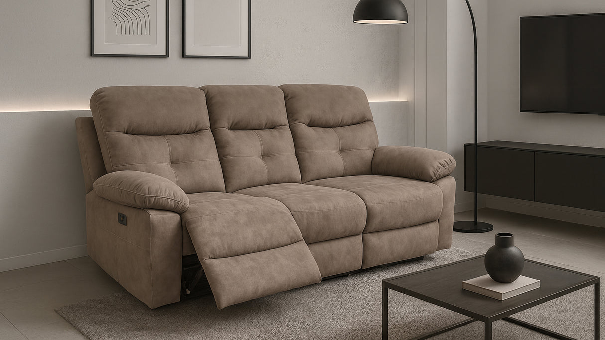 Divano EMMA 3 posti con recliner elettrico