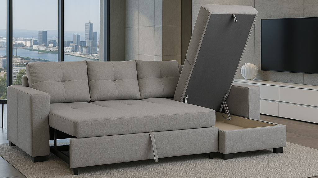 Divano ROMA angolare con chaise longue reversibile