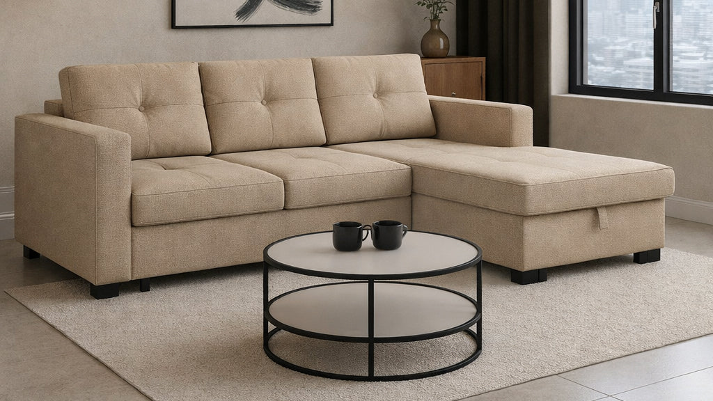 Divano ROMA angolare con chaise longue reversibile