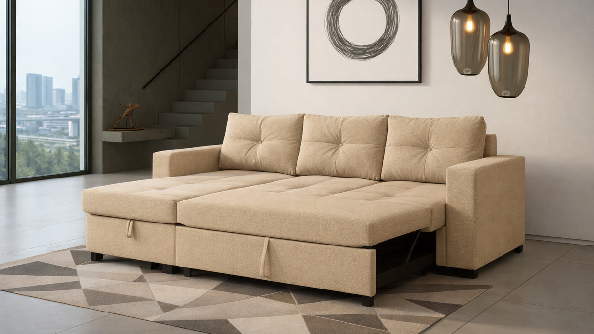 Divano ROMA angolare con chaise longue reversibile