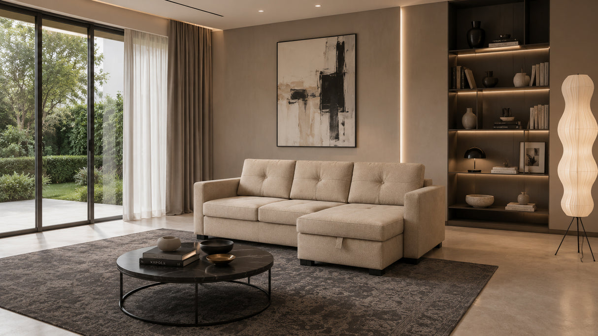 Divano ROMA angolare con chaise longue reversibile