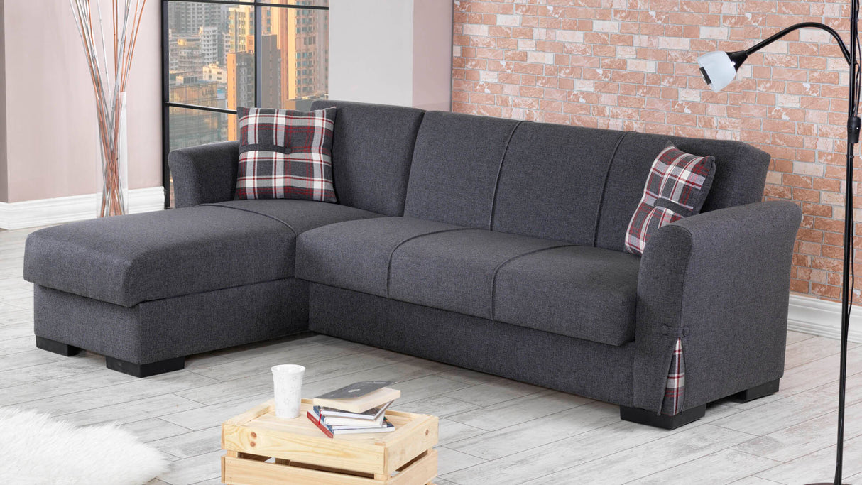 Divano FELIPE divano letto con penisola e contenitore