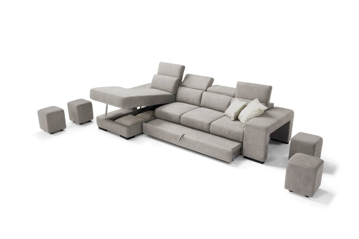 Divano TALENTO chaise longue, 3 posti max