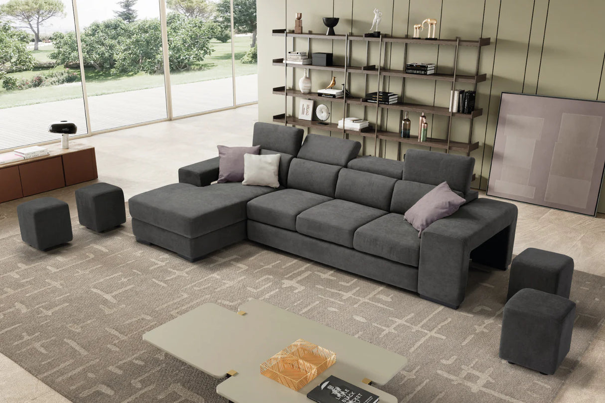 Divano TALENTO chaise longue, 3 posti max
