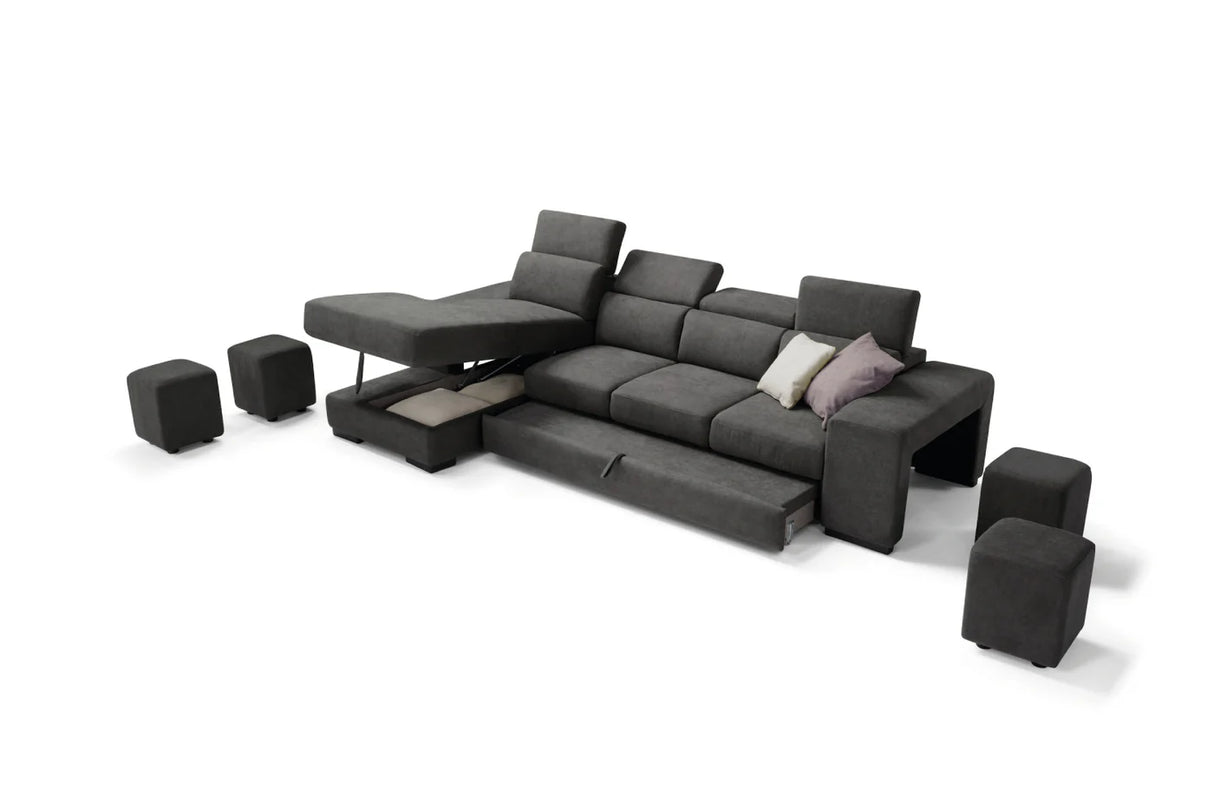 Divano TALENTO chaise longue, 3 posti max