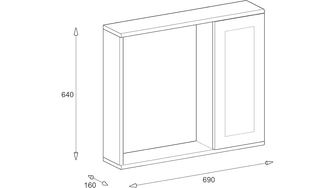 Specchiera 1 anta inglesina 371DSRI