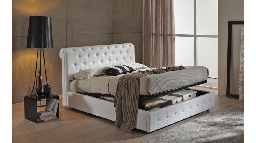 Letto MONICA BIANCO con Swarovski