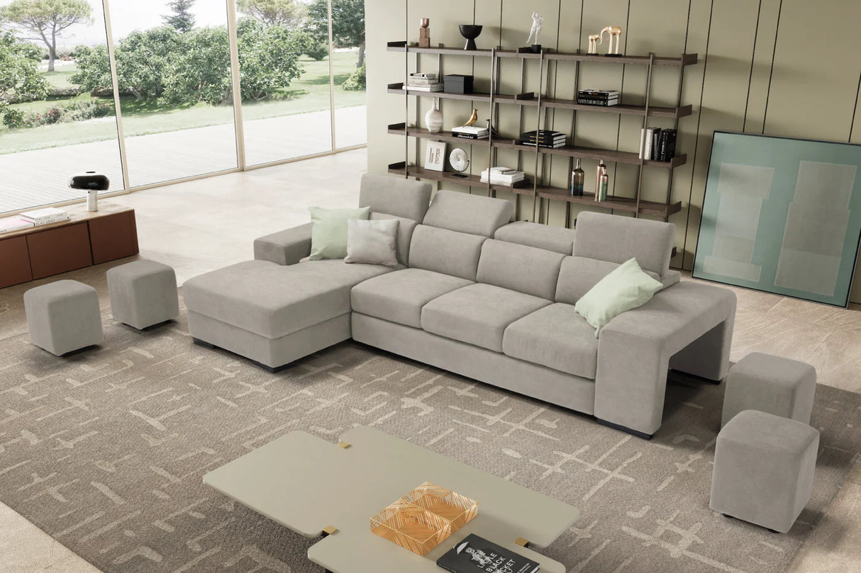 Divano TALENTO chaise longue, 3 posti max