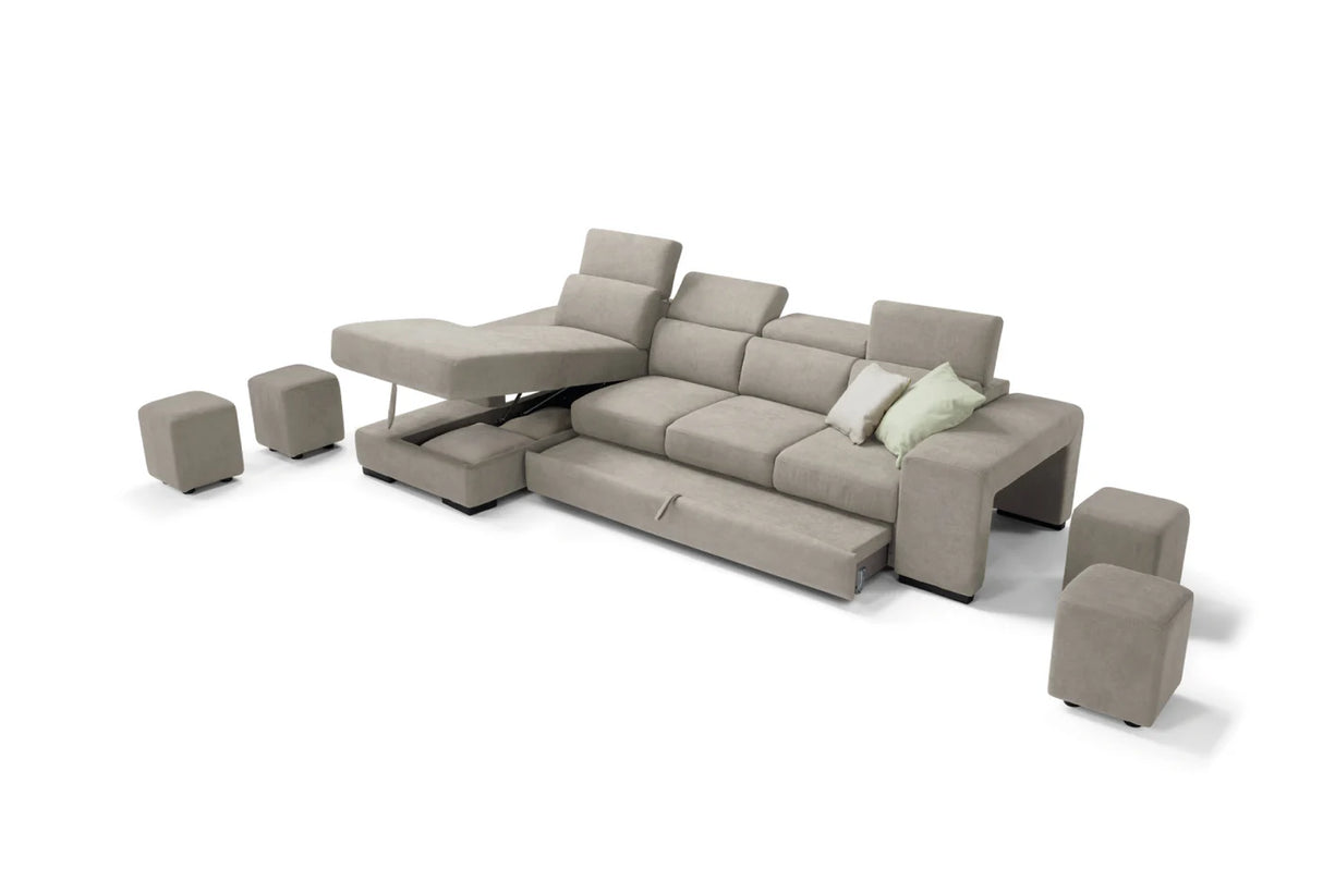 Divano TALENTO chaise longue, 3 posti max