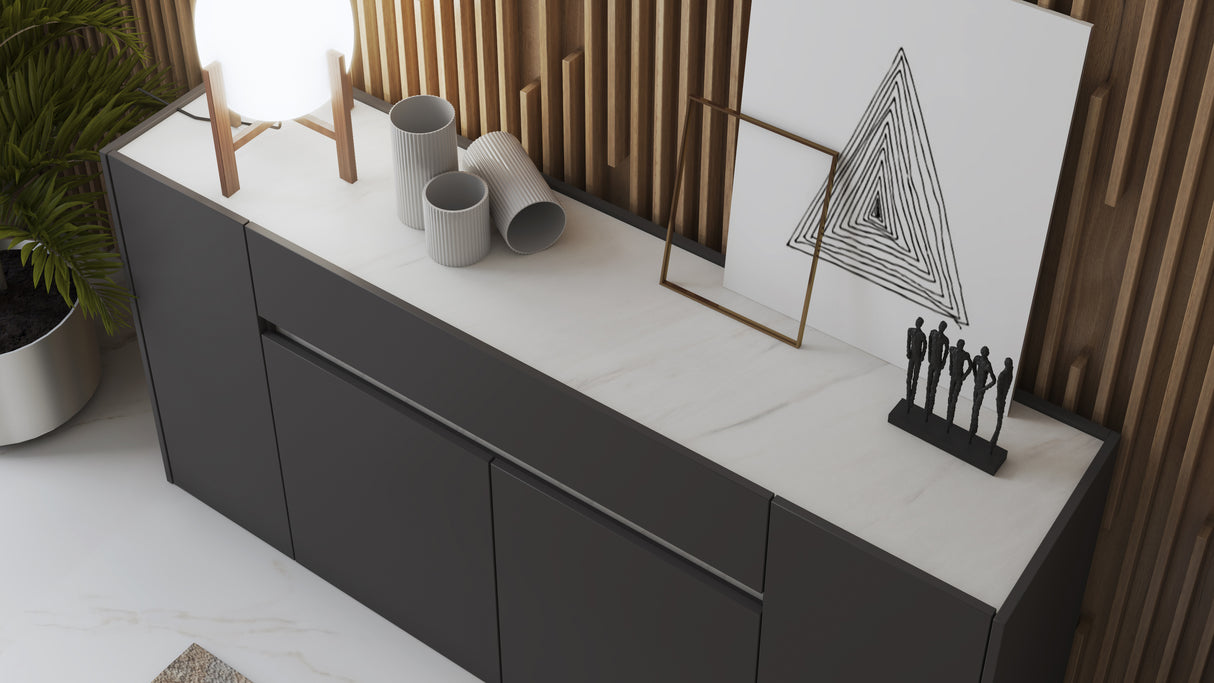 Madia Creta Grafite ed Effetto Marmo Carrara