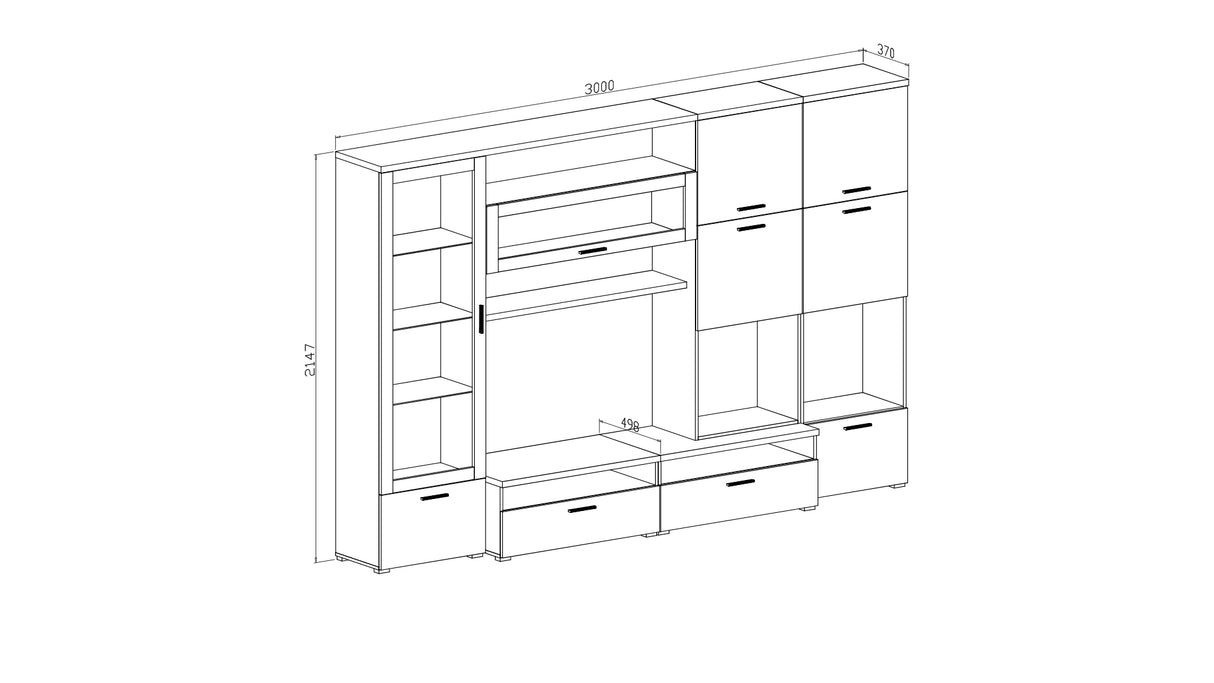 Parete Soggiorno Millenium 300