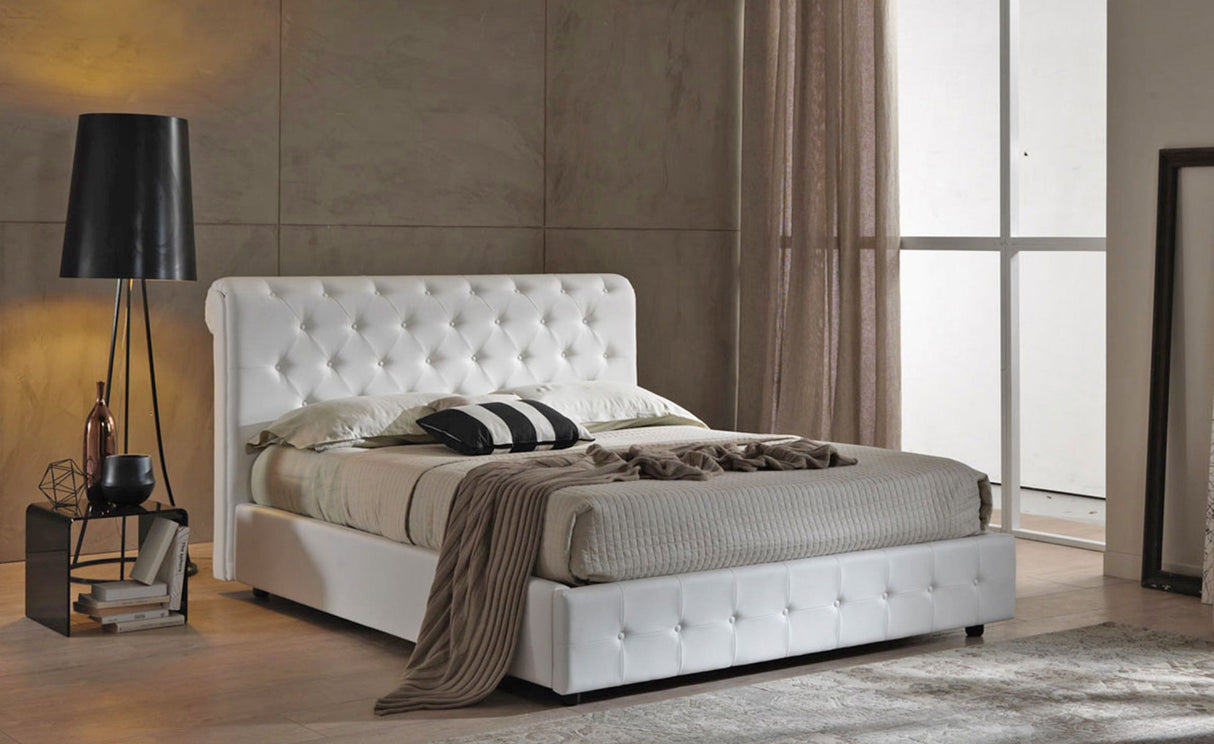 Letto MONICA BIANCO con Swarovski