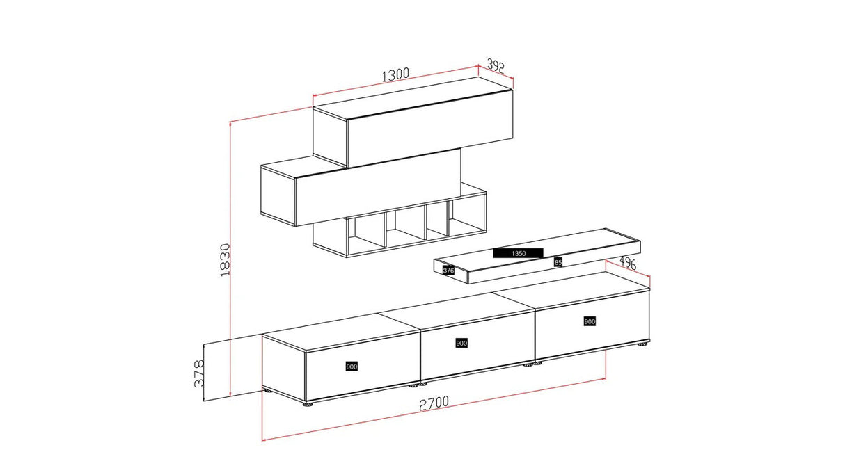 Parete Soggiorno New Santorini