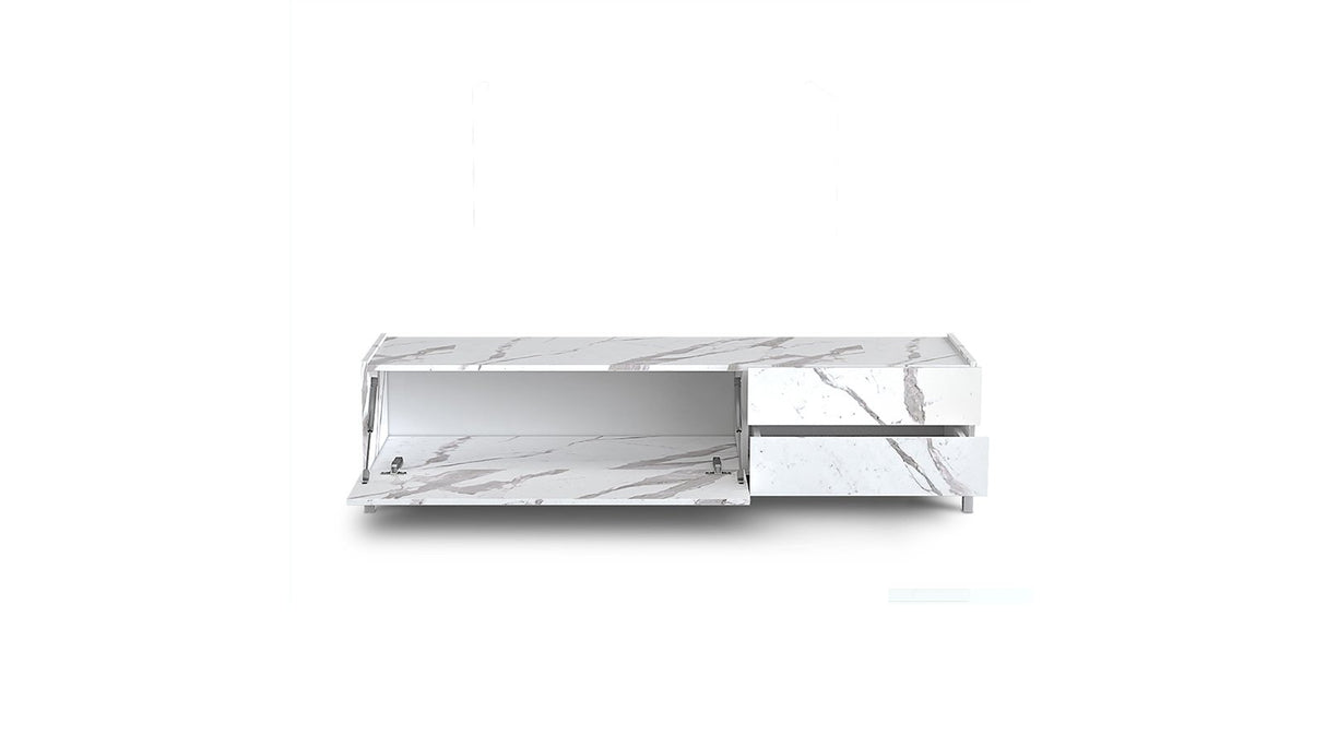 Mobile porta TV Mike Marmo Bianco