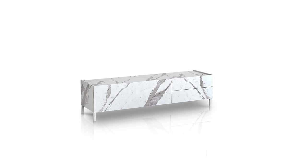 Mobile porta TV Mike Marmo Bianco