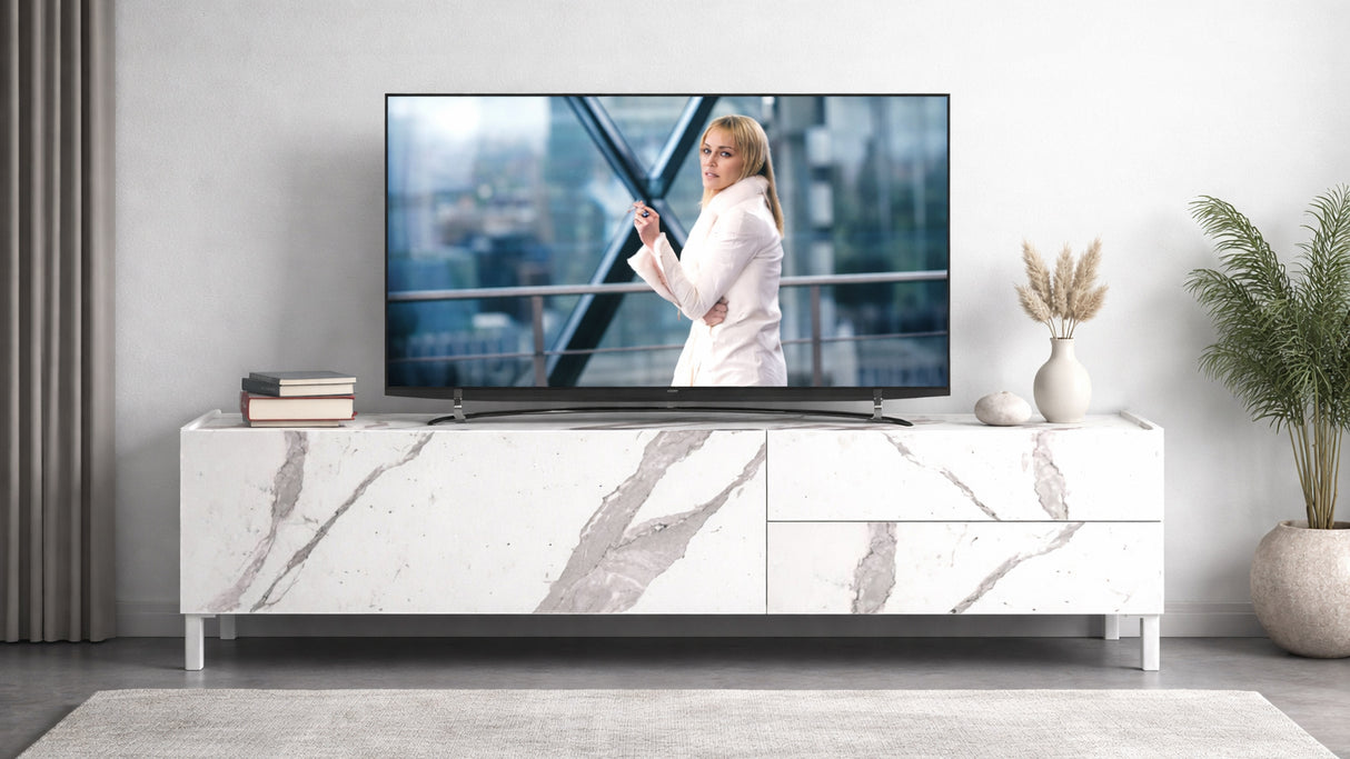 Mobile porta TV Mike Marmo Bianco