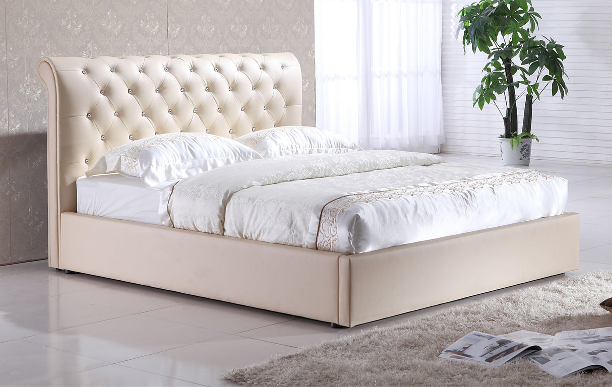 Letto MONICA BIANCO con Swarovski