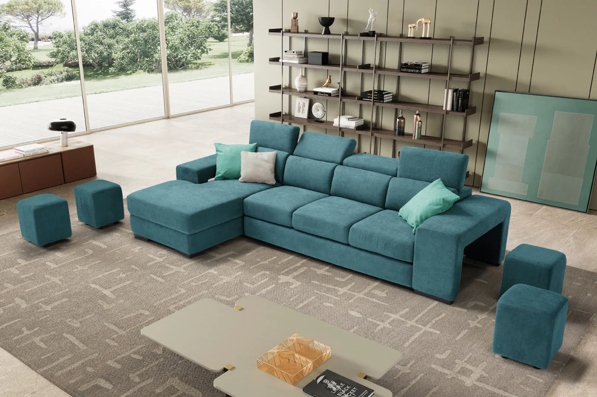 Divano TALENTO chaise longue, 3 posti max