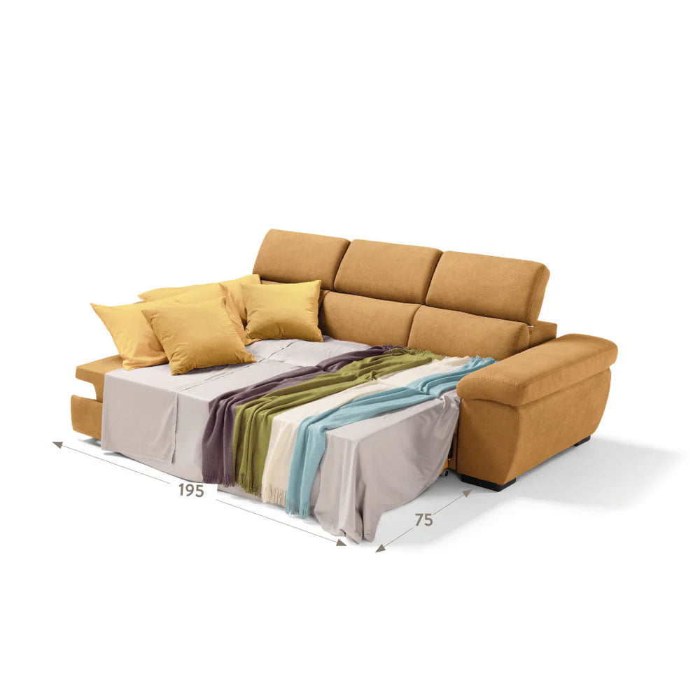 Divano ALEXA 3 posti carrello letto estraibile