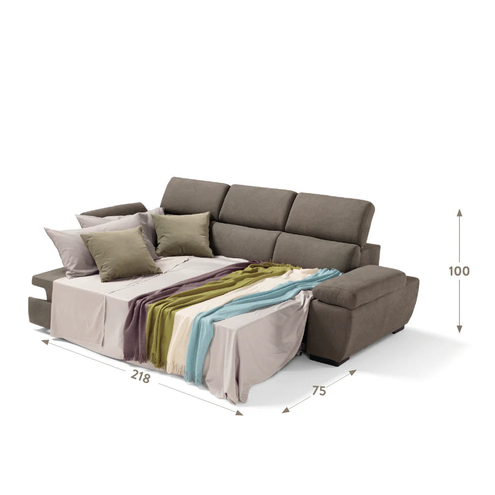 Divano SWAMI chaise longue carrello letto estraibile