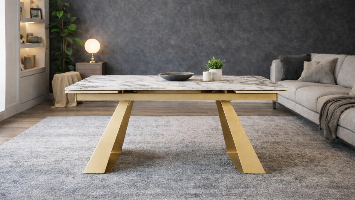 Tavolo Augusto marmo bianco