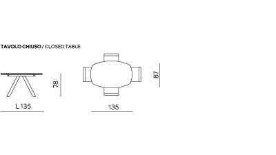 Tavolo Sky marmo grigio