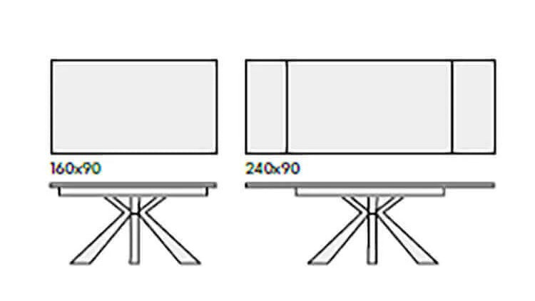 Tavolo Tiberio marmo nero