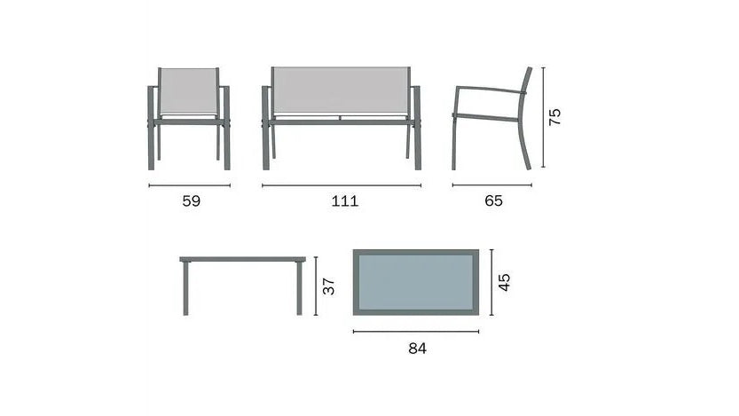 Set da giardino THIAGO