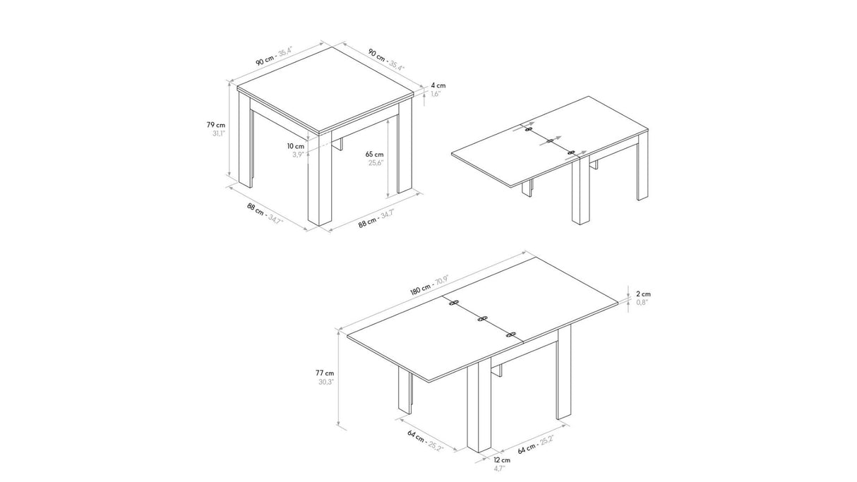 Tavolo ULRICH LIBRO Bianco