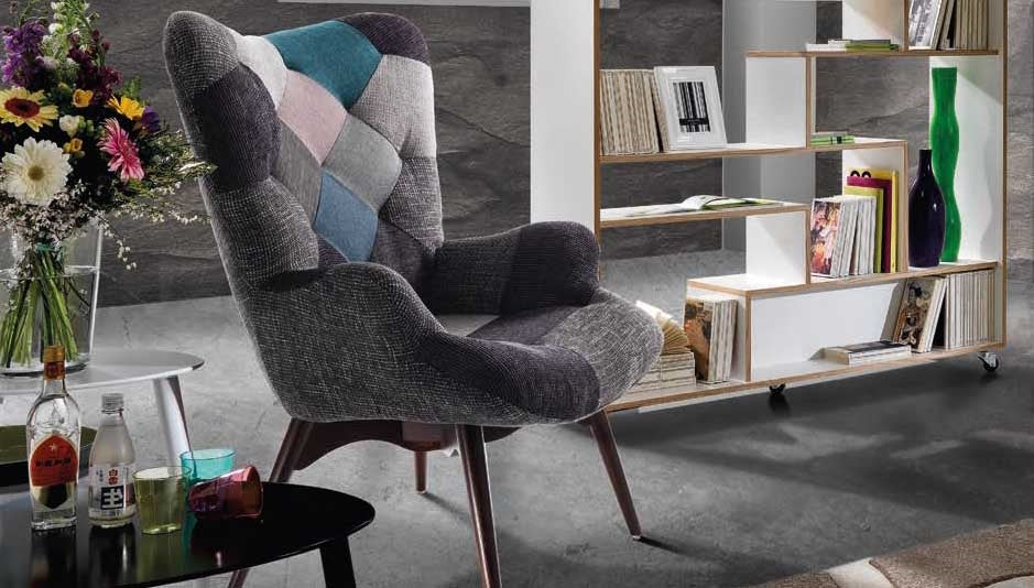 Poltrona VERONICA PATCHWORK GRIGIA