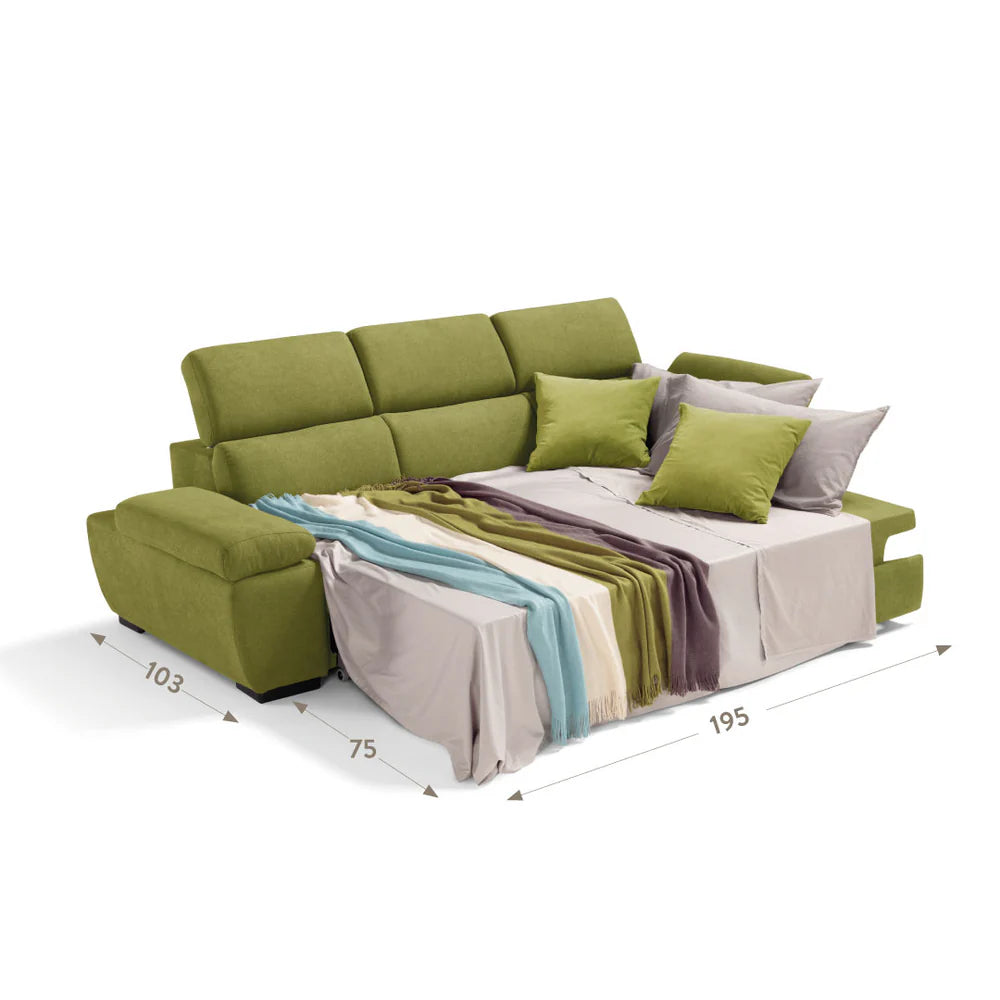 Divano SWAMI 3 posti carrello letto estraibile