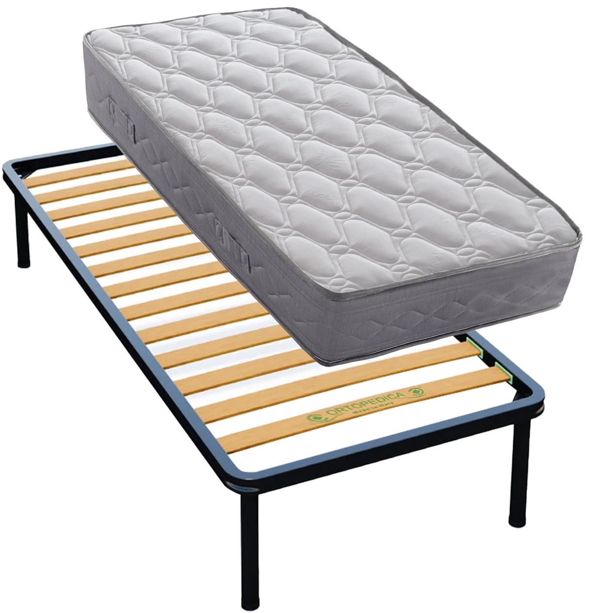 Rete Doghe Strette e Materasso Singolo Industrial