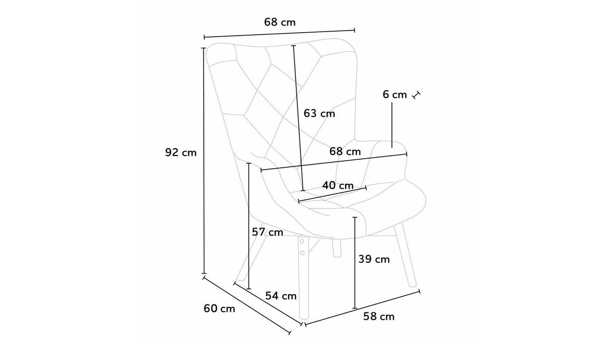 Poltrona VERONICA PATCHWORK GRIGIA