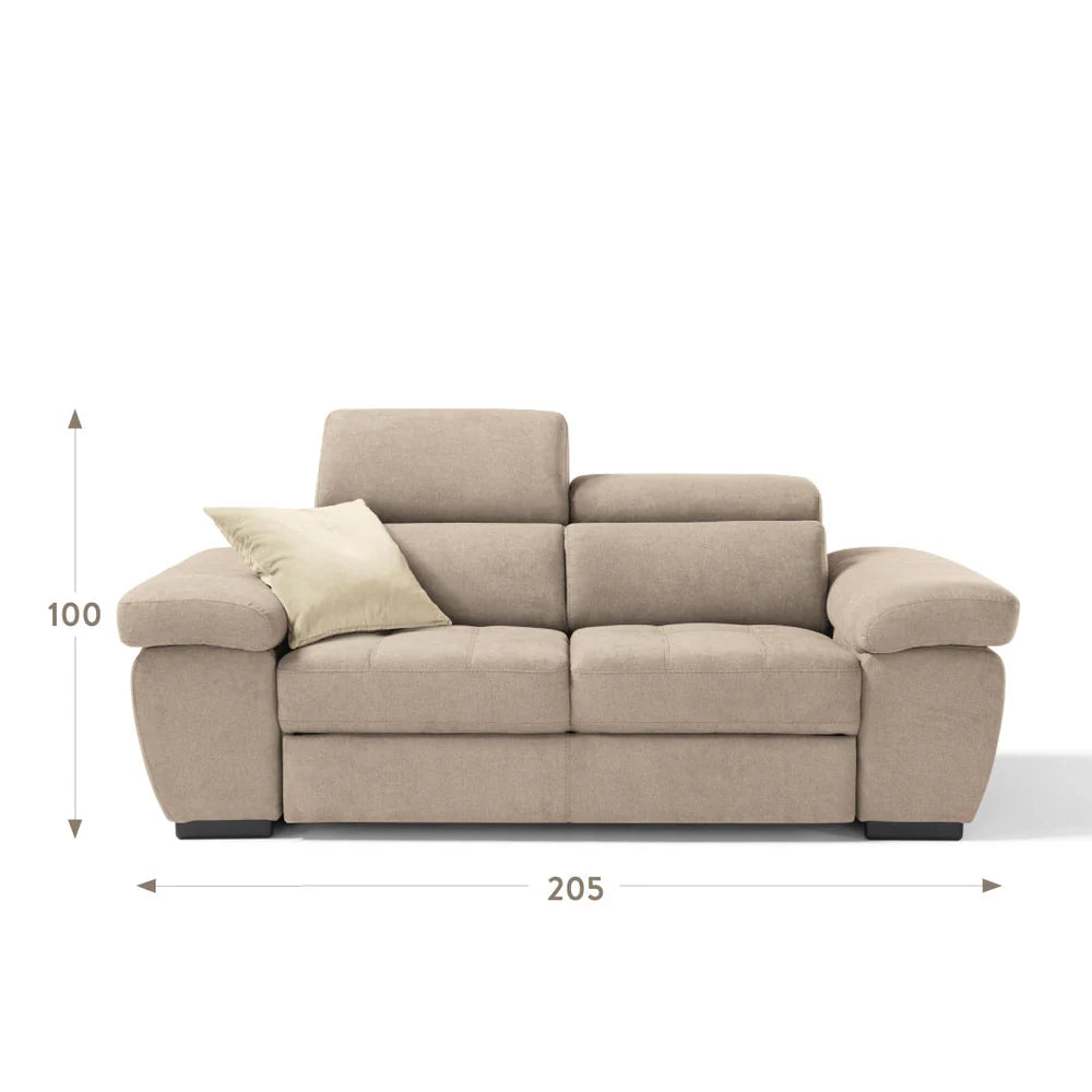 Divano ALEXA 2 posti carrello letto estraibile