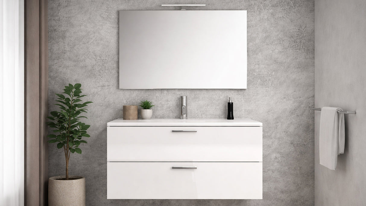 Componibile bagno ALICE 100 Bianco Lucido
