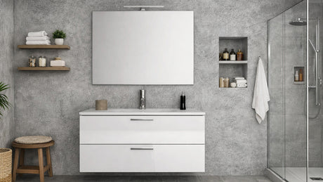 Componibile bagno sospeso ALICE 80 BIANCO LUCIDO